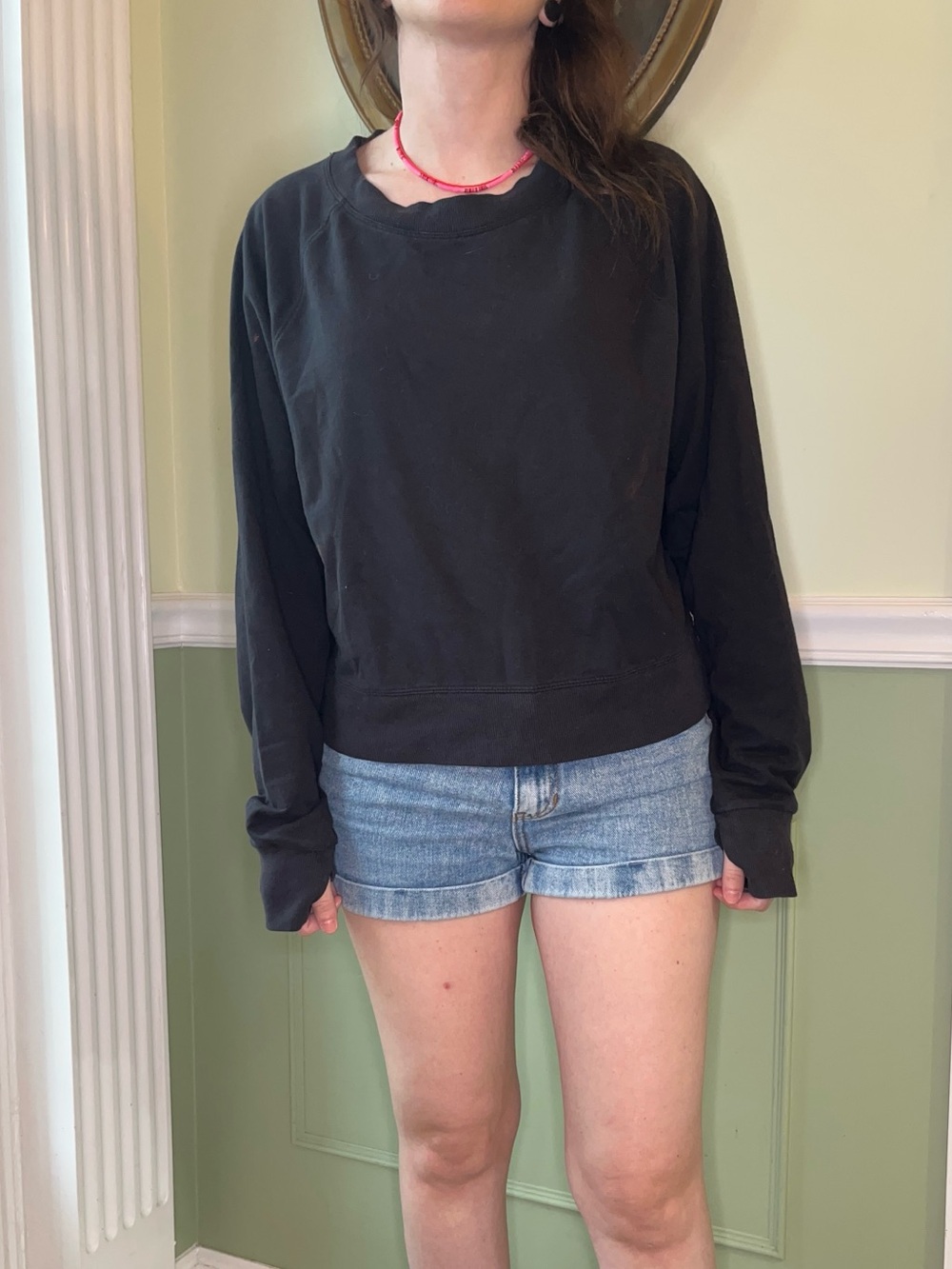 All in Motion black crew neck sweatshirt